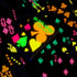 Silipull 1 Pack UV Black Light Playing Cards Neon Fluorescent Glow in