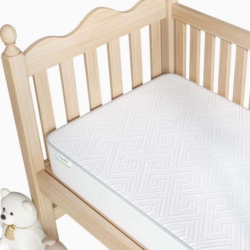 52" 28" 9 (AC-NV0MP803-C) Novilla Waterproof Crib Mattress Protector X Breathable Fabric Mattress Cover, Baby Mattress