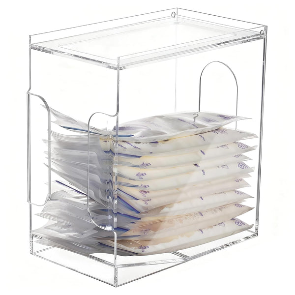 Heyrelda Freezer Organizer for Breastmilk Storage Bags, Freezer Storage Organizer and Tower for