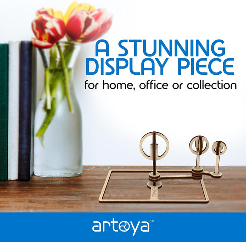 Artoya Pocket Tellurion Solar System Kit for School Project, Orbiting Sun-Earth-Moon Model, Solar System Project Kit