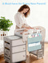 80+ Hanging Diaper Organizer for Bassinet/Crib/Playpen/Playard Hold Diapers - Changing Table Diaper Holder Attachment