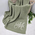 Monogrammed 2 Luxury Personalized Knit Embroidered Baby Name Blanket Custom Embroidered Cotton Nursery Blanket Gifts