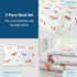100% Set Cozy Wildkin Cotton Toddler Sheet Soft & Bed Sheets - Horses