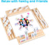 JOYOUSLIFE 4 12 Set 91 Mexican Train Numbers Dominoes with Wood Trays, Color Double Numerical Domine for Adults