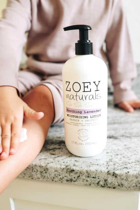 17 oz Zoey Naturals Lavender Moisturizing Lotion for Babies Hypoallergenic, Gentle & Natural for Kids with Sensitive