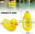 Dog Pool Floats Set with Collapsible Dog Bowl, Non-Toxic Floating Water Toys for Small Dogs, Puppies, Yellow Duck