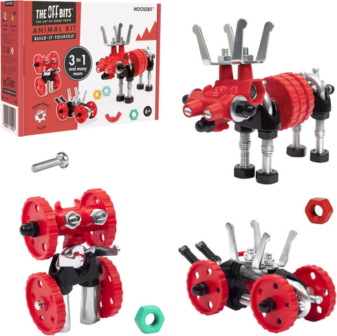 The Off Bits Erector Set: Animal Mini STEM Toys for Kids 6+,