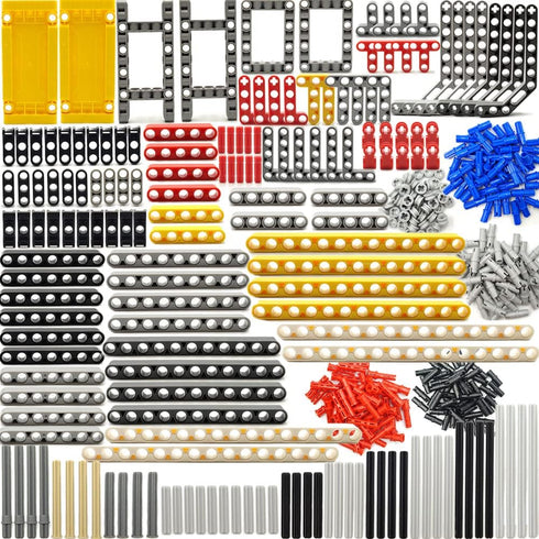 DSPITWOD Technical Parts Beams Axles Connectors Bricks Sets, 420 Pieces for Technic Car STEM Building Toys