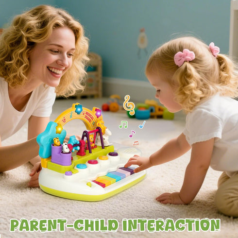 1+ 3+ Baby Piano Toys for Years Old Birthday Gifts Animal Light Up Musical Toy Music Toy Instruments Piano Keyboard Toy