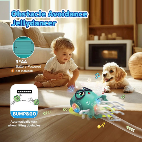 Tummy 3 4 5 6 7 8 Dancing Jellydancer Baby Toy, Crawling Infant Time Toy,Dancing Loud Music Crawling Walking Toys