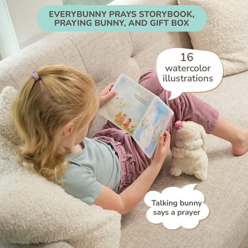 7 Tickle & Main Everybunny Prays Bunny Plush & Musical Prayer Toy for Christening Gifts for Girls - Pink, in - Baby