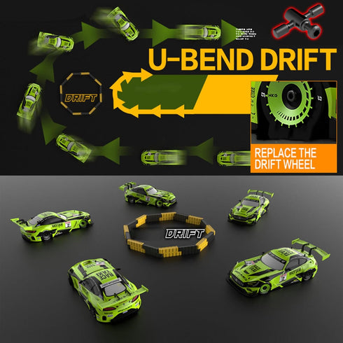 GoolRC Remote Control Drift Car, 1/16 2.4GHz 4WD Race Car with Replaceable Tires and LED Light