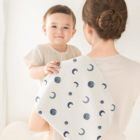 5 Pack 100% 23.6 23.6 inch, Susurration Baby Burp Cloths Cotton Muslin Baby Washcloths * Burping Cloths for Babies