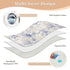 siphylline 52" 34" Blue-Flowers Extra Large Resuable Toddler Mattress Pads Soft Absorbent Flat Crib Pads Changing