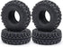 RCHUBAM 4PCS 1.0" Crawler Tires Micro Rubber Tires for 1/18 TRX4M Axial 1/24 SCX24 Deadbolt Bronco RC Crawler Car (A-58mm)