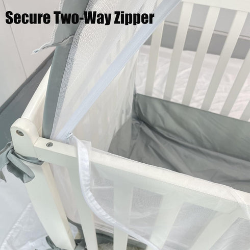 PandaEar Pop Up Crib Tent to Keep Baby from Climbing Out, Breathable Crib Net Mesh Canopy, Babies Crib Cover