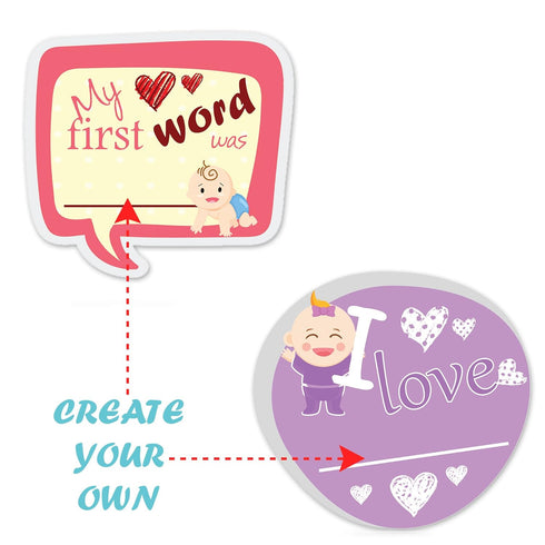 Baby Monthly Milestone Stickers for Girls, Floral Designs with Holiday Themes, First Year