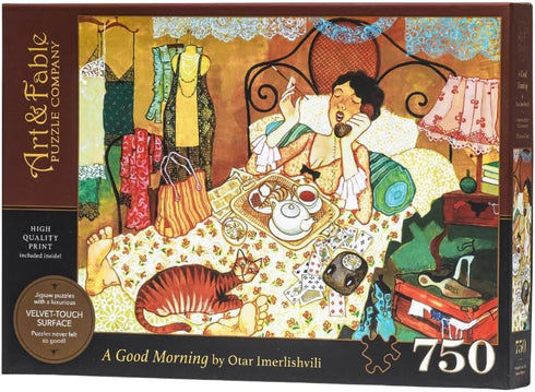 Art & Fable A Good Morning by Otar Imerlishvili, 750 Piece Premium Adult Jigsaw Puzzle