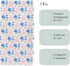 HawSkgFub 32"/34" 16" Pink Bow Hydrangea Floral Changing Pad Cover for Baby Girls Shower Gift, Boho Blue Flowers Ribbon