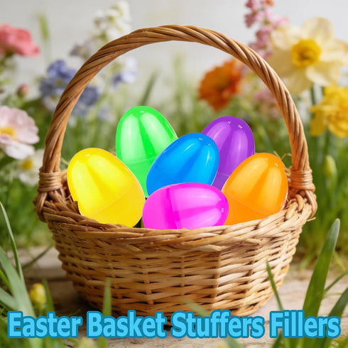 Bailiyake 24 Set Prefilled Easter Eggs with Fingertip Spinner Sensory Toys,Transformable Chain Robot Fidgets Spinners