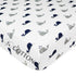 American Baby Company 100% Natural Cotton Fitted Crib Sheet 52" x 28", Navy Whale, Soft, Hypoallergenic Toddler Bed