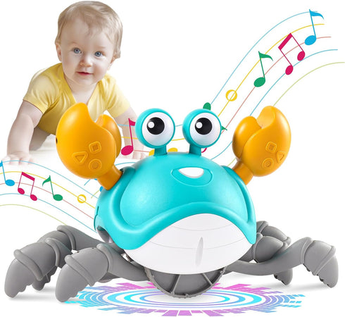 Gigilli Crawling Crab Baby Toys, Tummy Time Baby Toys 6-12-18 Month, Infant