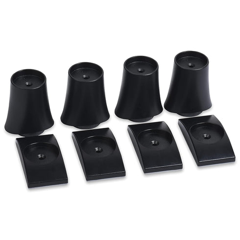 Wall Nanny Extender - 6 Inch Baby Gate Extension Kit, Extends Pressure Gates + Protects Walls (4 Pack) Black
