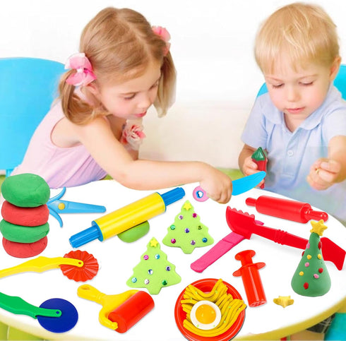 Kit,9 Set Dough Tool Pcs Basic Clay and Dough Tools Starter for Kids Includes Cutters Roller, Rolling Pins, Safety