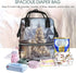 DWVTSLH Backpack Mummy Backpack Christmas Winter Diaper Bag Multifunction Nappy Bags Waterproof Large Capacity Travel