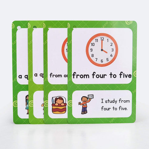 20 Analog Clocks Telling Time Flashcards, Educational Learning Toys for Toddlers, Kindergarten Supplies