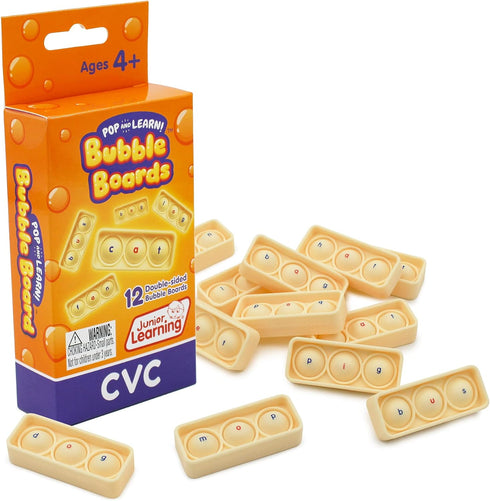 Junior Learning CVC Bubble Boards - Multicolor Educational Game (JL682)