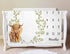 Highland Cow Baby Growth Chart Monthly Blanket, Milestone Blanket for New Moms Baby Shower (50"x40")