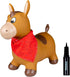 WADDLE Bouncy Hopper Inflatable Toy, Hopping Animal for Toddlers and Kids, Pump Included, Brown Horse