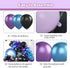 Black Purple Blue Balloon Arch Kit with 2Pcs Star Balloons, Metallic Purple Blue Garland for Kids Video Game Party
