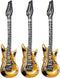 Zugar Land Gold Rock-n-Roll Inflatable Guitar (40 Inches) Vinyl. Perfect Party Favor,