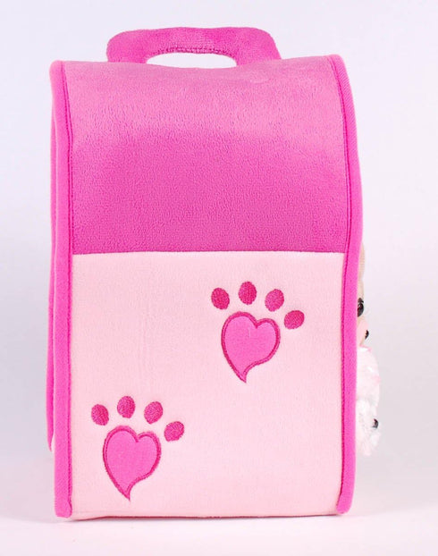 Unipak SFS Gift Bundle - 12" Plush Pink Dog House with 5 Stuffed Animal Dogs & 5 Mini Puppy Figures