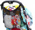 Stroller Caddy Organizer with Extra Large Storage Space, Universal Fit Cargo Net Mesh Hanging Bag for Diapers