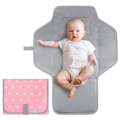 Portable Changing Pad Travel - Waterproof Compact Diaper Changing Mat - Lightweight & Foldable Changing Station