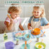 Sets Sets, 3 4 5 Wooden Kitchen Toys for Toddlers, Montessori Pretend Play Kitchen Accessories, Play Food for Kids