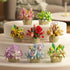 Vilbocr Set,Flower 6+ 155Pcs) Mini Flowers Building Block blocks toys,Plants and Succulent Toys,Building block