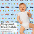 2 Pack 100% 28in 52in, Everyday Kids Fitted Boys Crib Sheet, Soft Breathable Microfiber Baby Sheet, Fits Standard Size