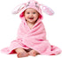 Individz Custom Hooded Unisex Baby Towel with Name, Personalized Soft Easter Bunny Bath