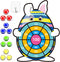 Easter Basket Stuffers, 30 Large Bunny Dartboard Game with 12 Sticky Balls,