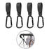 Go Pal HB1 Universal Stroller Hooks for Hanging Bags, Shopping Accessories for Stroller and Cart - Black