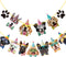 Duufin 15 Pieces Dog Faces Claws Party Banner Set, Birthday Portrait Banner for Dogs Theme Party Decoration