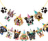 Duufin 15 Pieces Dog Faces Claws Party Banner Set, Birthday Portrait Banner for Dogs Theme Party Decoration
