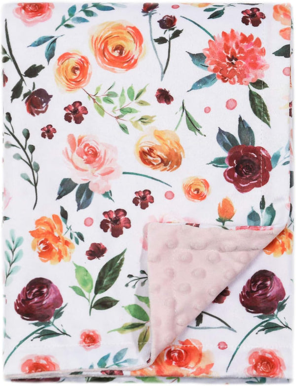 BORITAR Baby Blanket Super Soft Double Layer Minky with Dotted Backing, Receiving