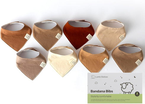 Cotton Bandana Bibs for Babies, Absorbent Drool Bibs for Feeding & Teething,