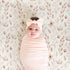 GRSSDER Stretch Ultra Soft Jersey Knit Fitted Crib Sheets Set, 2 Pack, Blush Pink Floral and Cute Animals