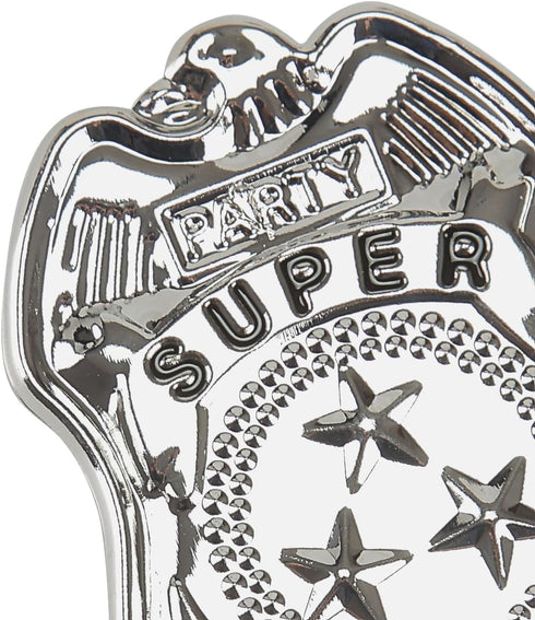 BinaryABC Metal Police Badges, 2PCS Police Role Play Brooch Props, Halloween Cop Cosplay Costume Accessory